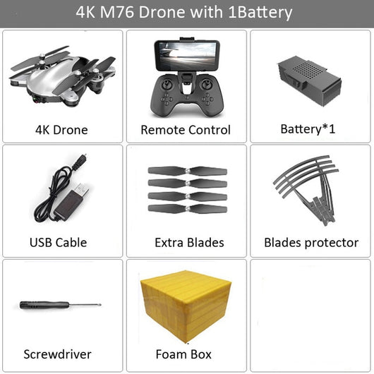 M76 Foldable Profissional RC Drone