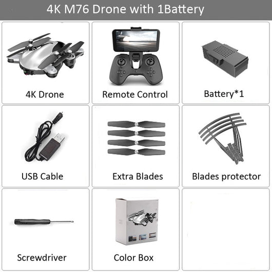 M76 Foldable Profissional RC Drone