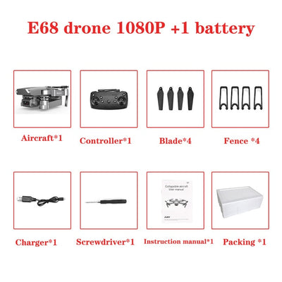 E68 HD wide angle 4K drone