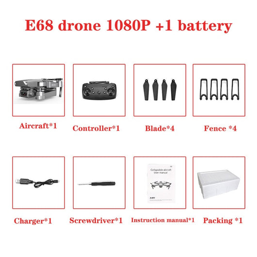 E68 HD wide angle 4K drone