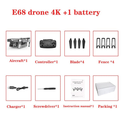 E68 HD wide angle 4K drone