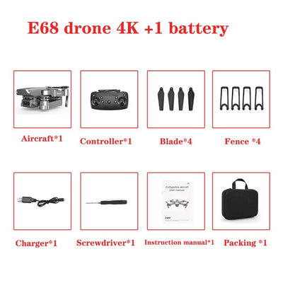 E68 HD wide angle 4K drone