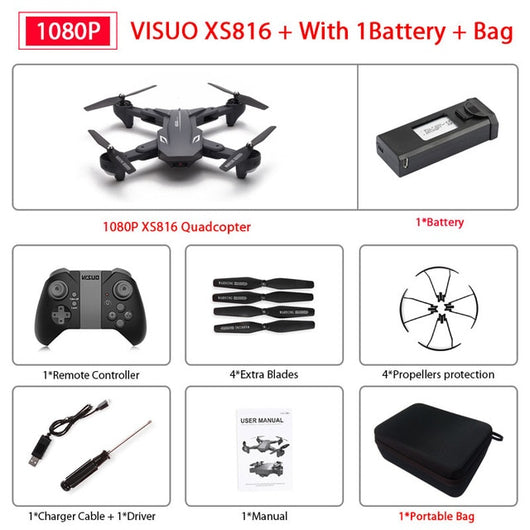 Visuo XS816 Drone with 50 Times Zoom