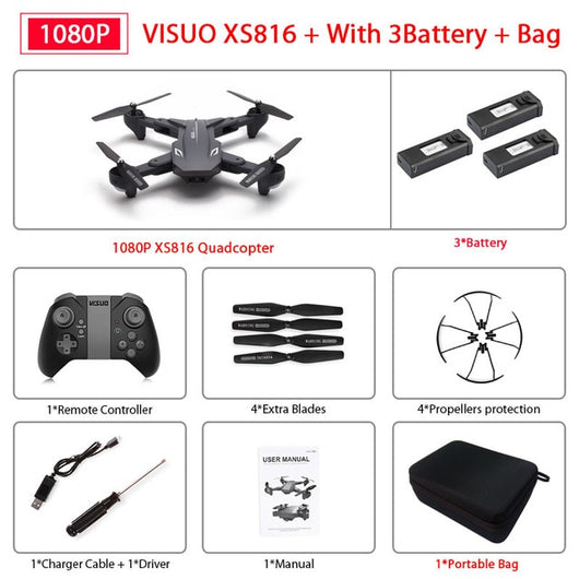 Visuo XS816 Drone with 50 Times Zoom