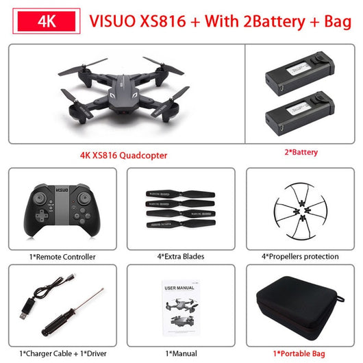 Visuo XS816 Drone with 50 Times Zoom