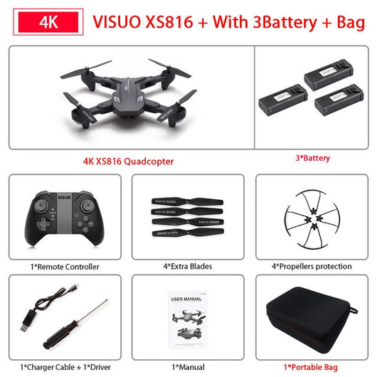 Visuo XS816 Drone with 50 Times Zoom